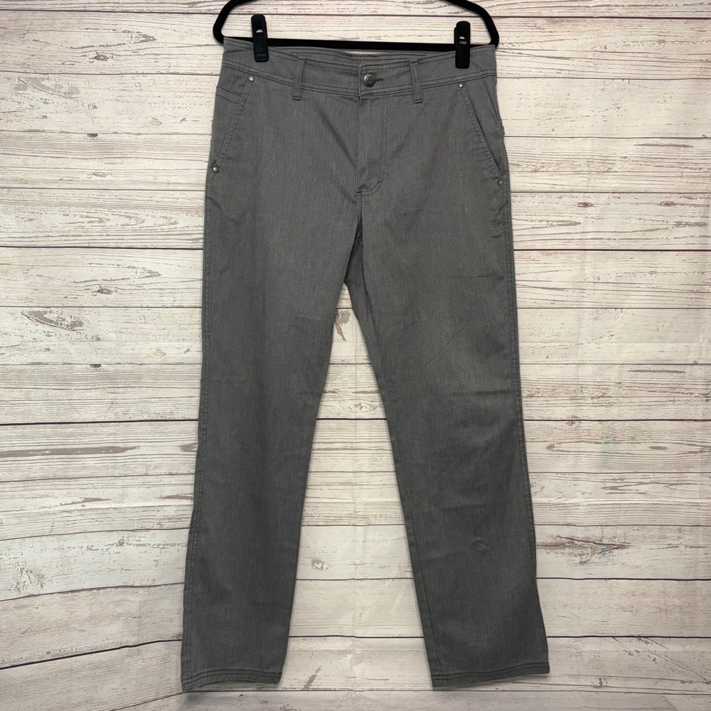 Columbia Mens Straight Fit Gray Heather Stretch Outdoor Casual Pants 34x30